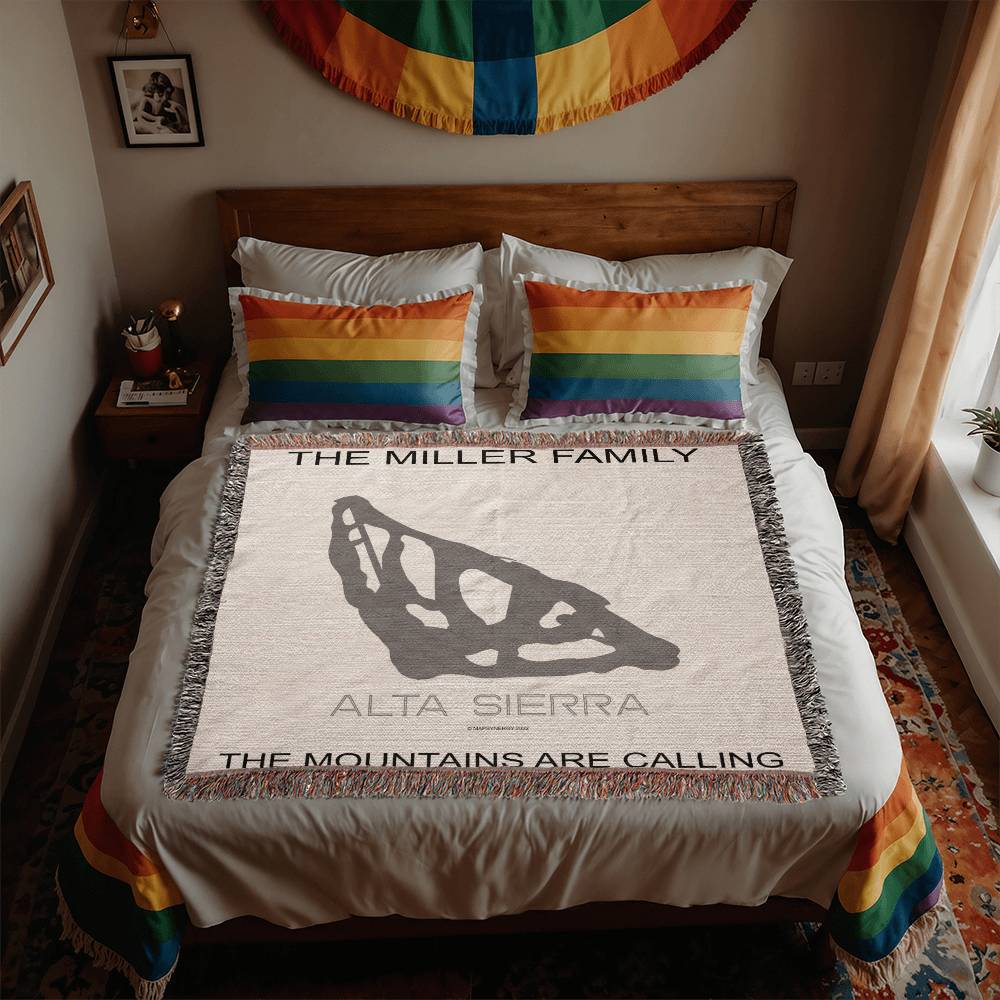 PERSONALIZED Alta Sierra, California WOVEN BLANKET