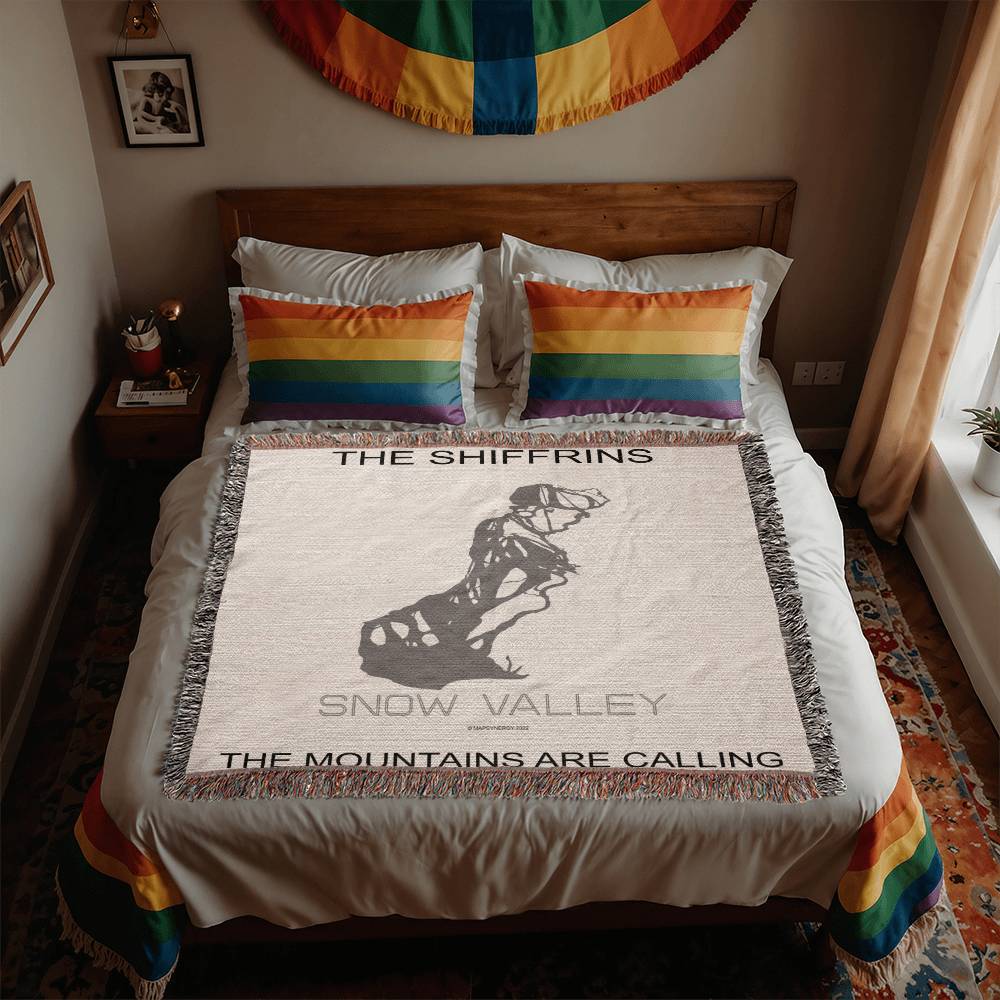 PERSONALIZED Snow Valley, California WOVEN BLANKET