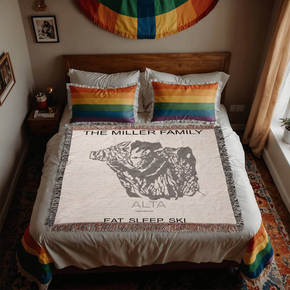 PERSONALIZED ALTA, UTAH WOVEN BLANKET - Powderaddicts