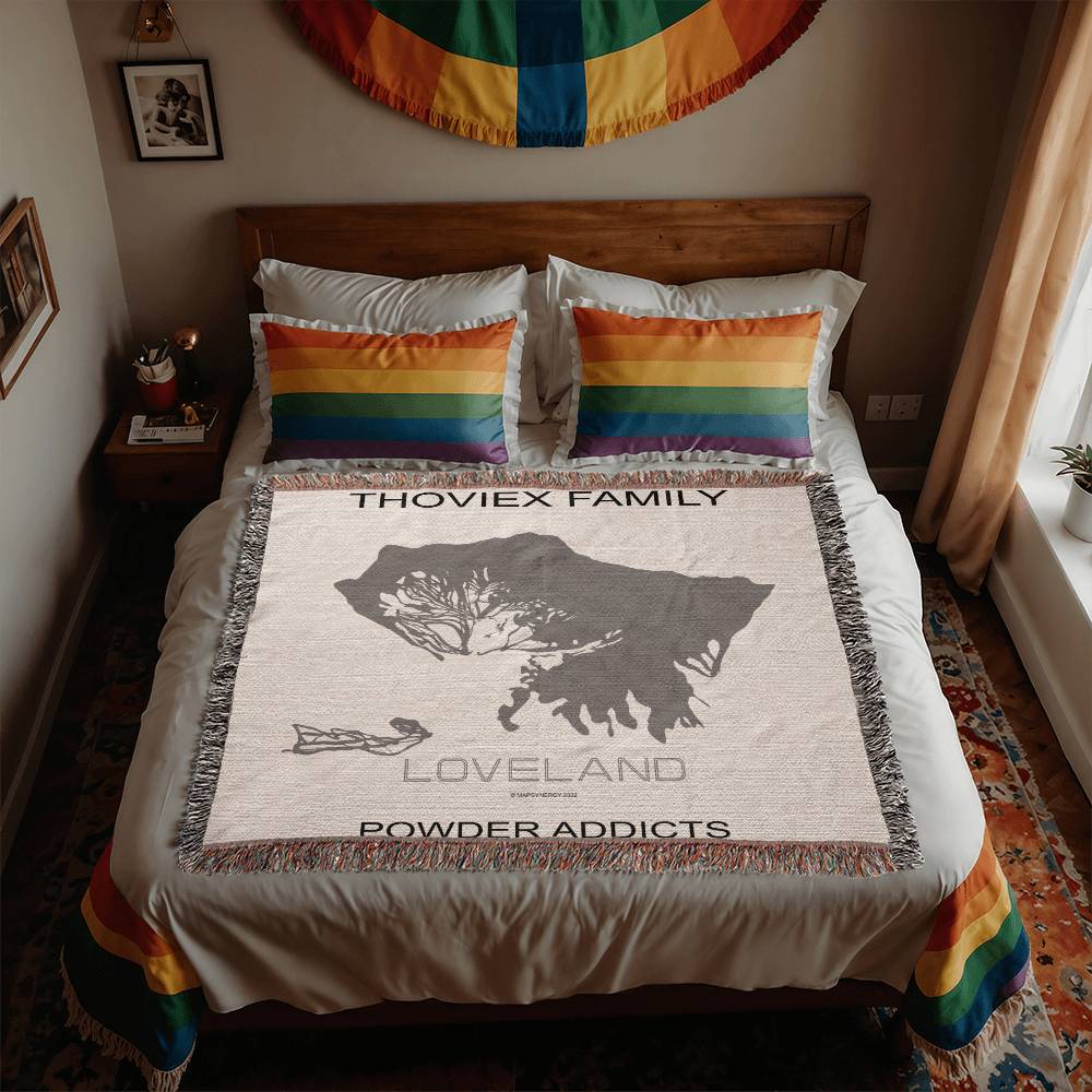 PERSONALIZED LOVELAND, COLORADO WOVEN BLANKET