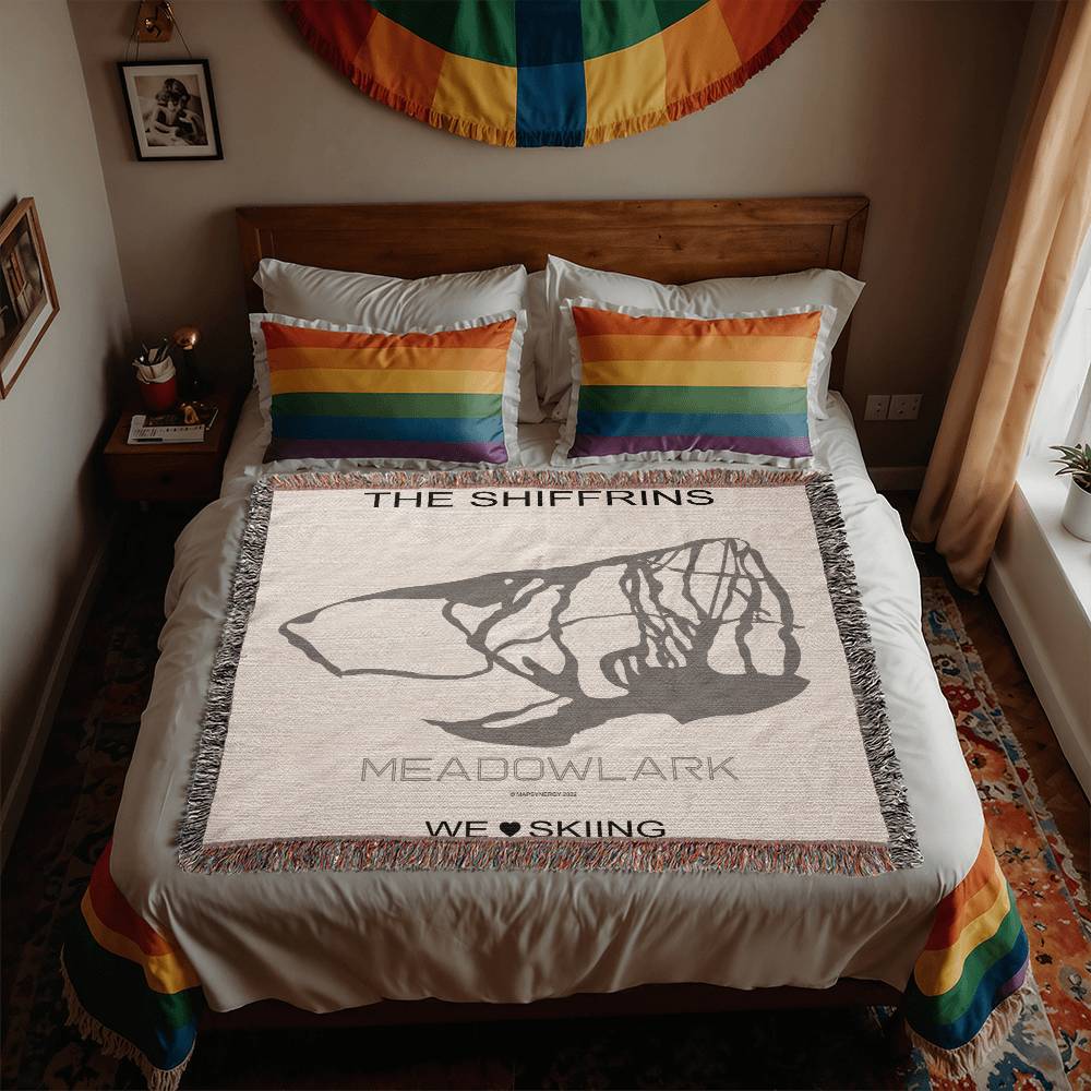 PERSONALIZED MEADOWLARK,  WYOMING WOVEN BLANKET