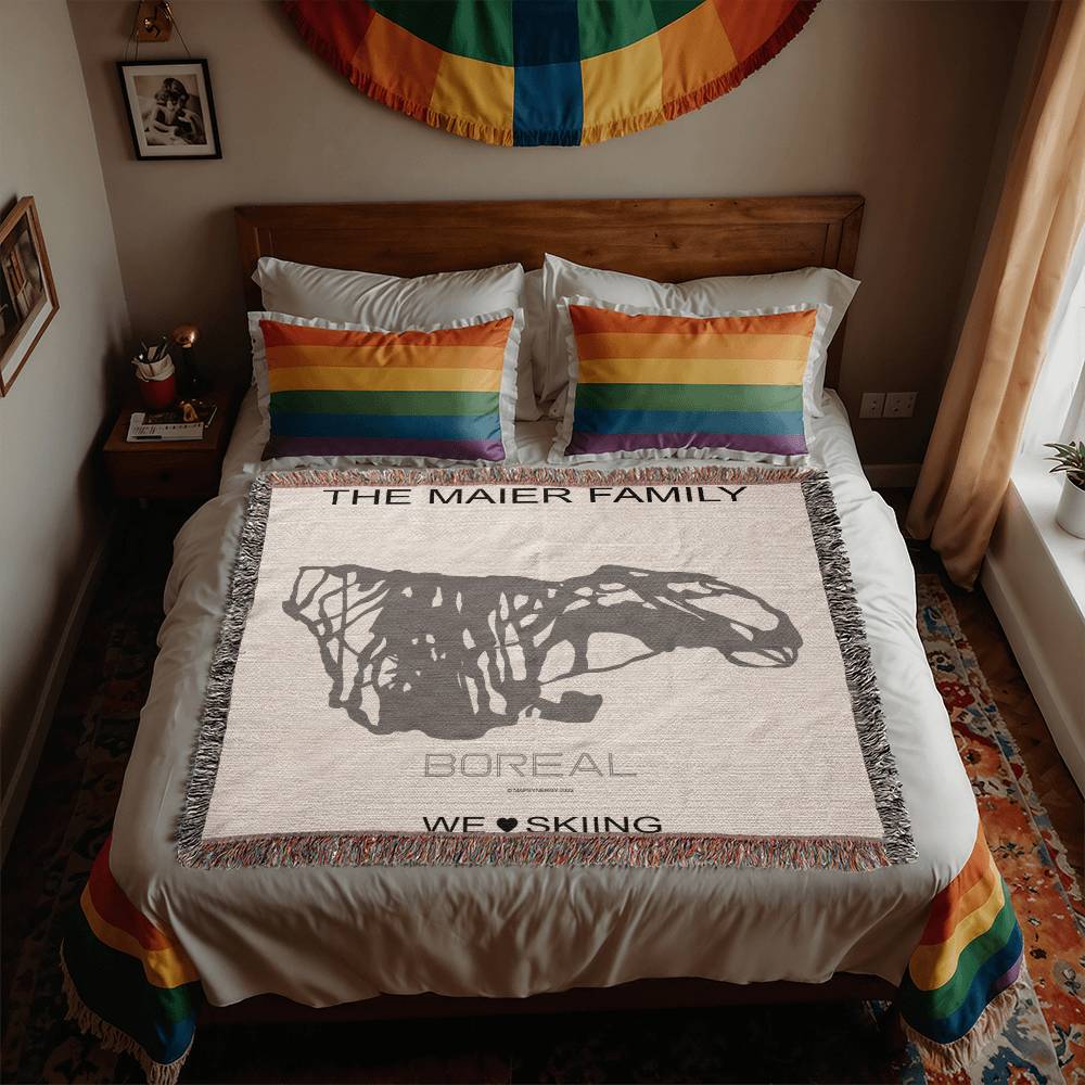 PERSONALIZED Boreal, California WOVEN BLANKET