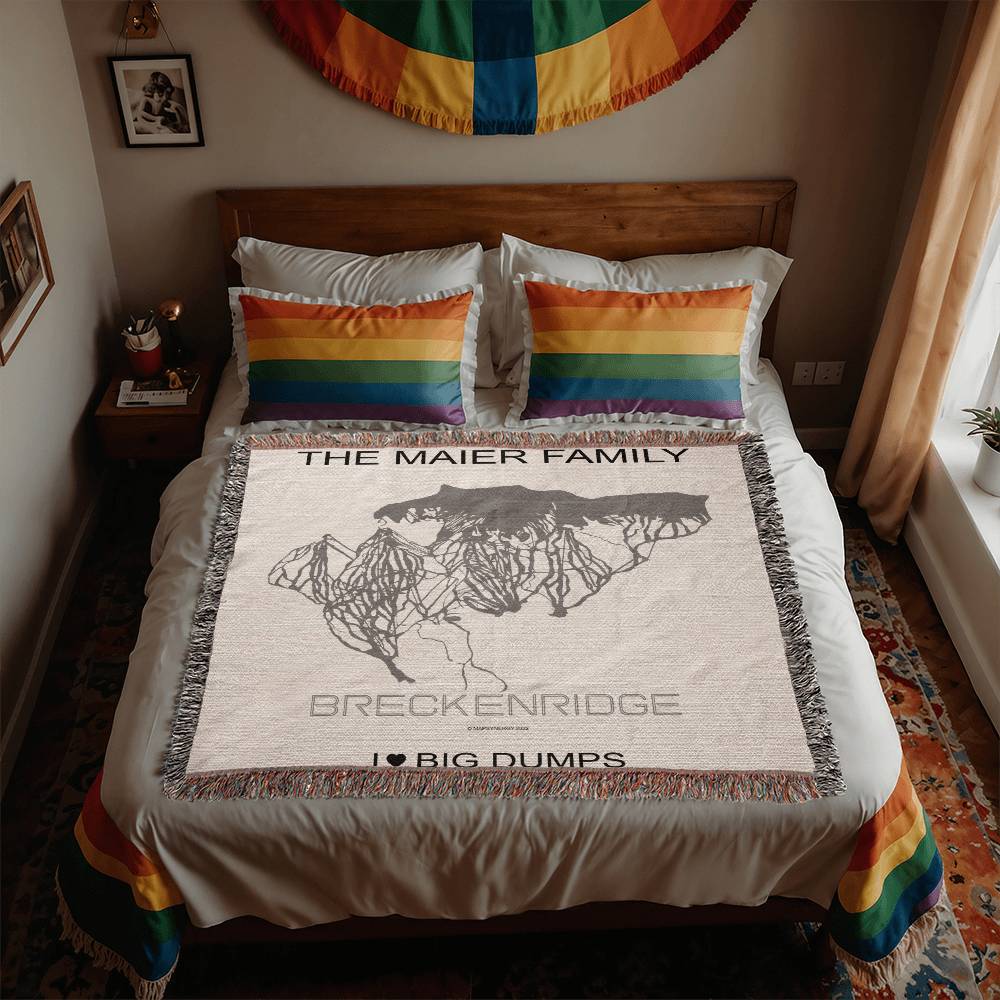 PERSONALIZED BRECKENRIDGE, COLORADO WOVEN BLANKET