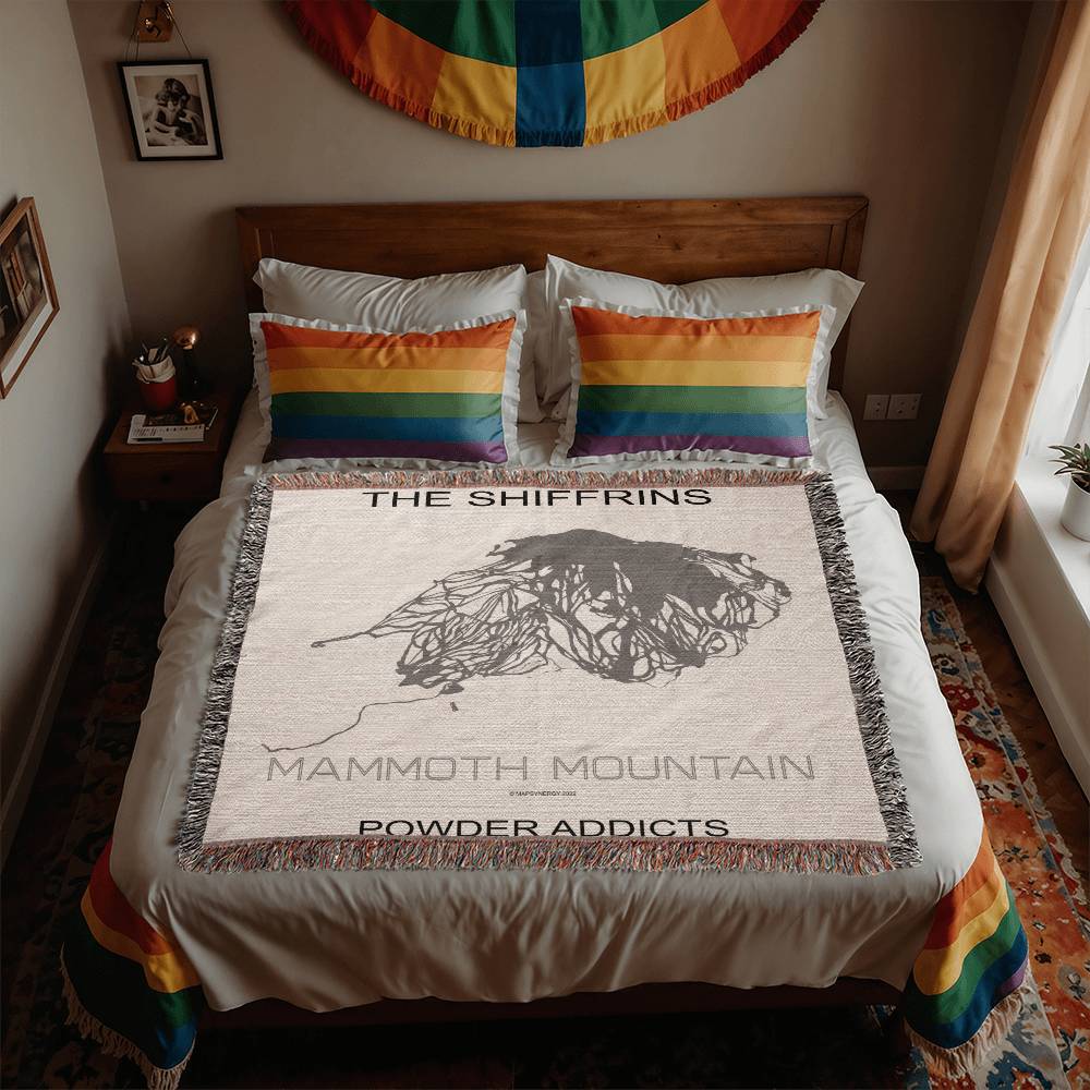 PERSONALIZED Mammoth Mountain, California WOVEN BLANKET