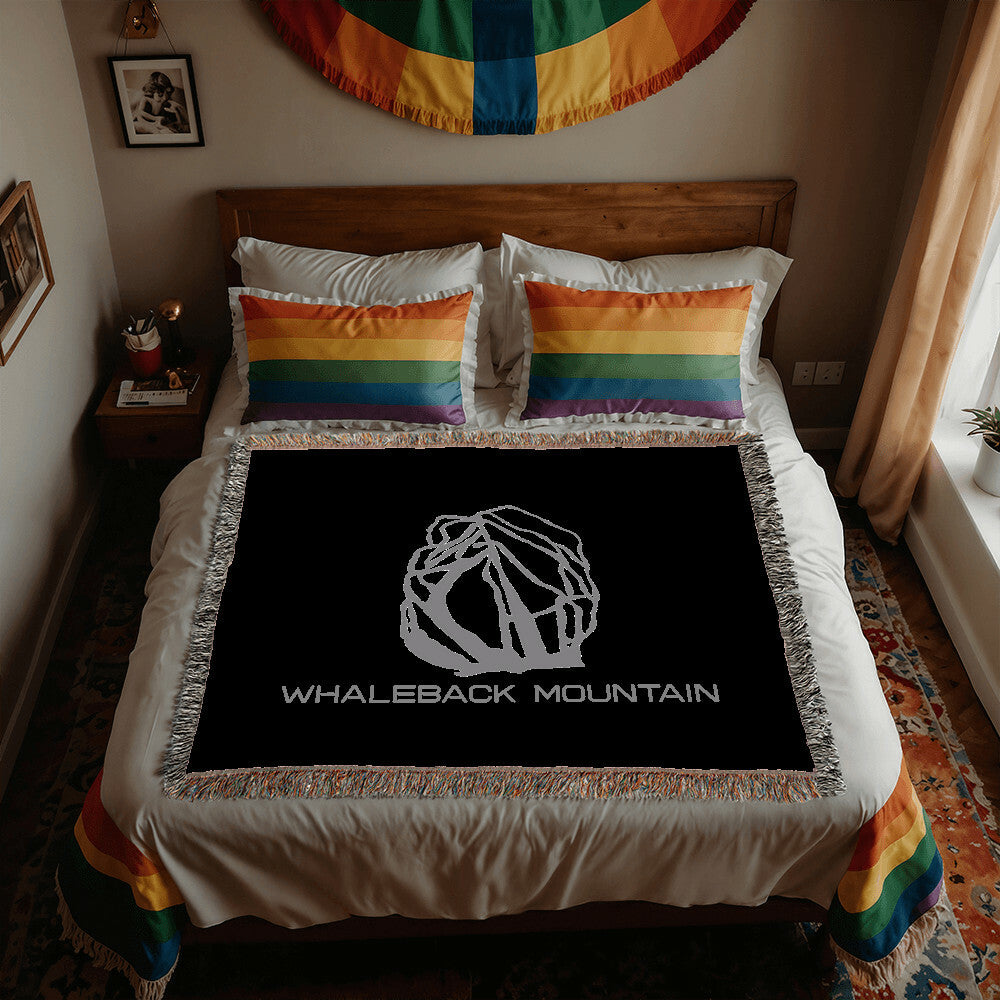 PERSONALIZED WHALEBACK MOUNTAIN, NEW HAMPSHIRE WOVEN BLANKET