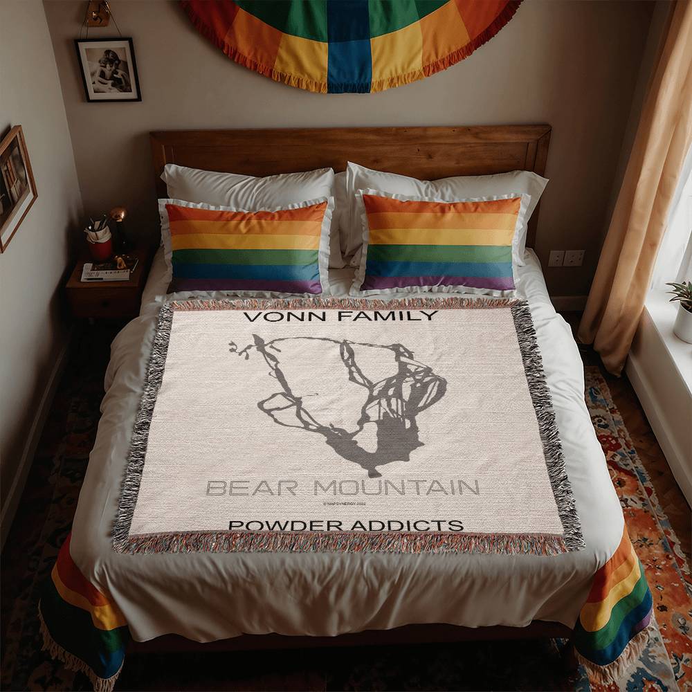 PERSONALIZED Bear Mountain, California WOVEN BLANKET