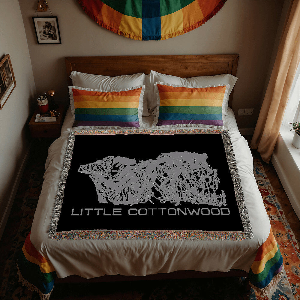 PERSONALIZED LITTLE COTTONWOOD, UTAH WOVEN BLANKET