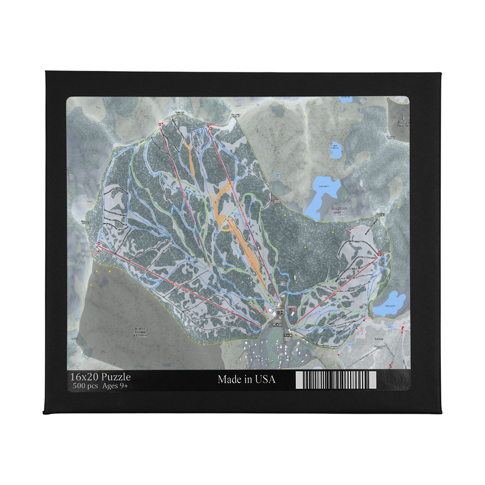 Brighton, Utah Ski Trail Map Large Puzzle - 500 Pc