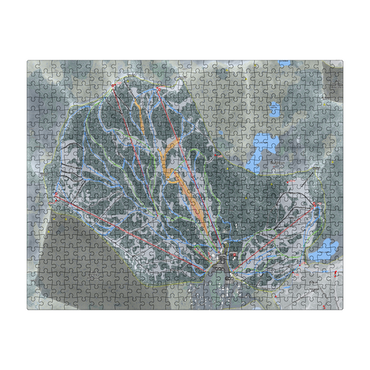 Brighton, Utah Ski Trail Map Large Puzzle - 500 Pc - Powderaddicts