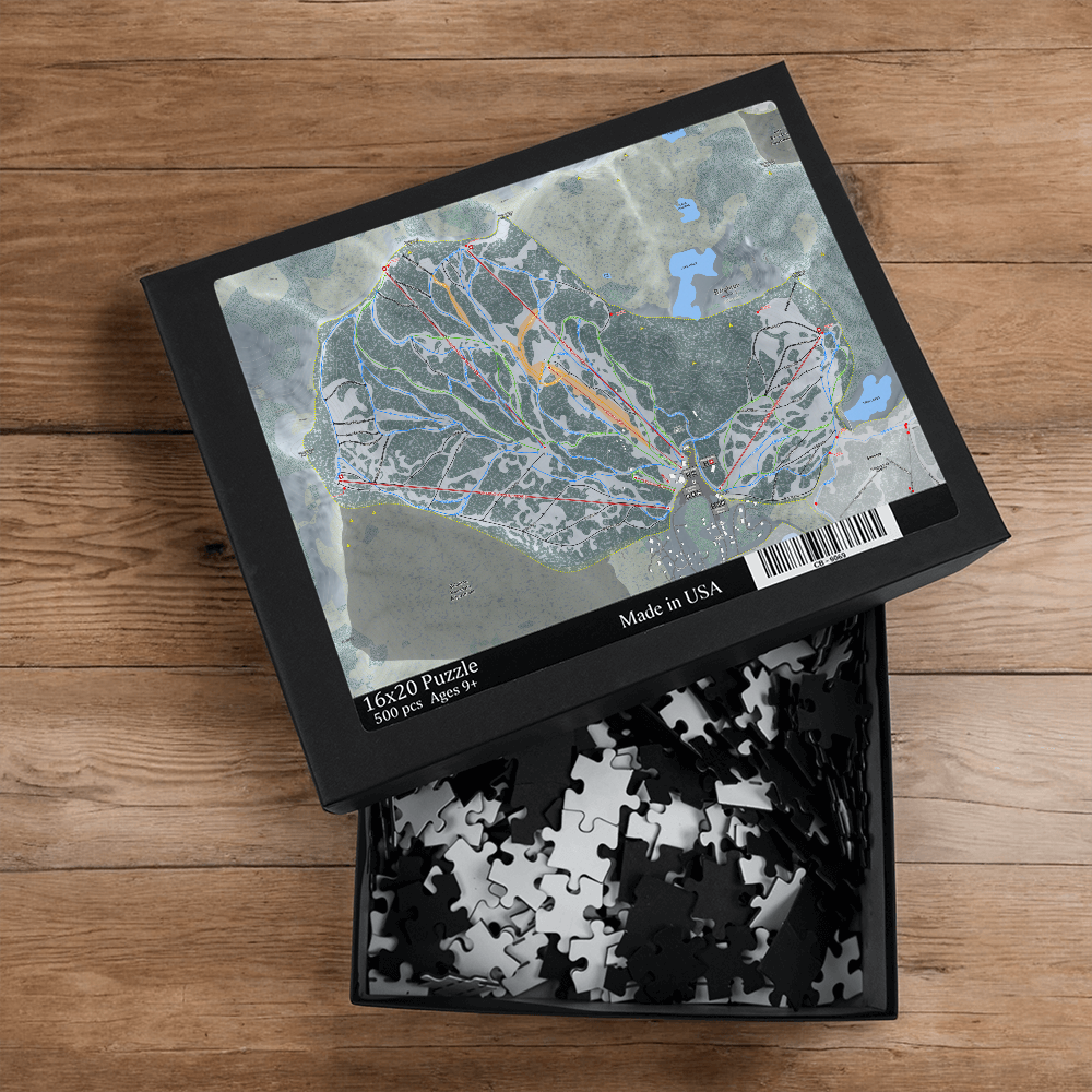 Brighton, Utah Ski Trail Map Large Puzzle - 500 Pc - Powderaddicts