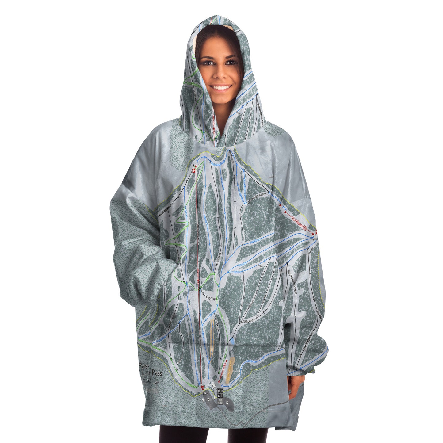Teton Pass, Oregon Trail Map Snug Hoodie - Powderaddicts