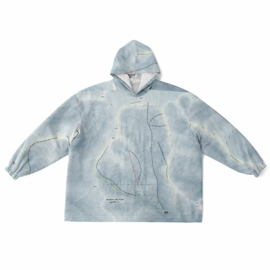 Awakino Ski Field, New Zealand Ski Trail Map - Snug Hoodie - Powderaddicts