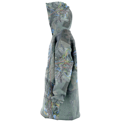 Lutsen Mountains, Minnesota Ski Trail Map - Snug Hoodie - Powderaddicts