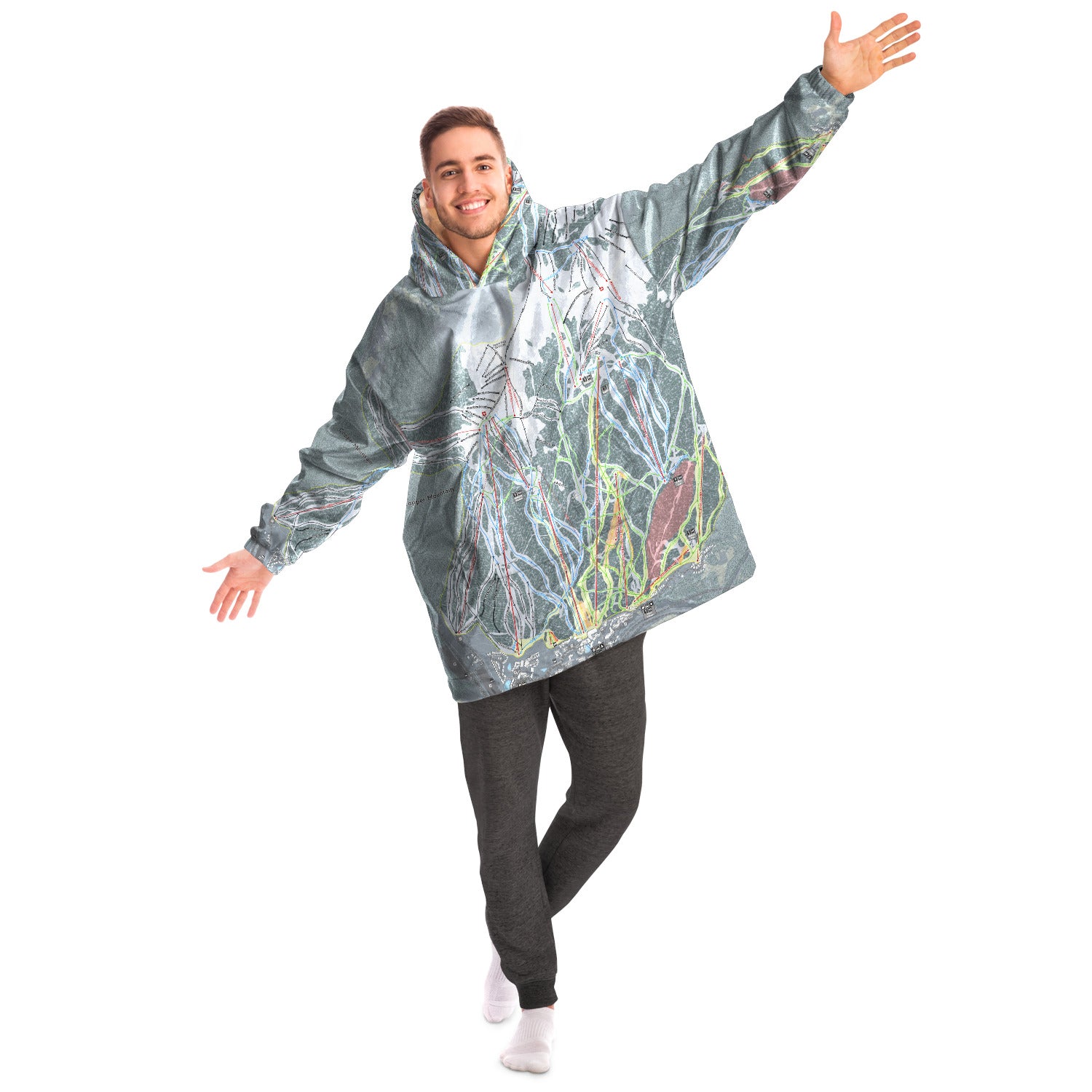 Copper Mountain, Colorado Ski Trail Map - Snug Hoodie