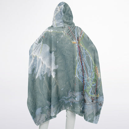 Keystone, Colorado Ski Resort Map Flannel Blanket Poncho