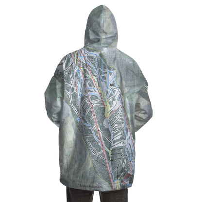 Aspen Mountain, Colorado Ski Trail Map Snug Hoodie - Powderaddicts