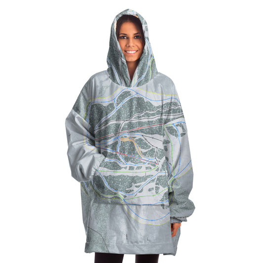 Pomerelle, Idaho Ski Trail Map Snug Hoodie