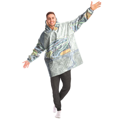 Yawgoo Valley, Rhode Island Ski Trail Map - Snug Hoodie - Powderaddicts