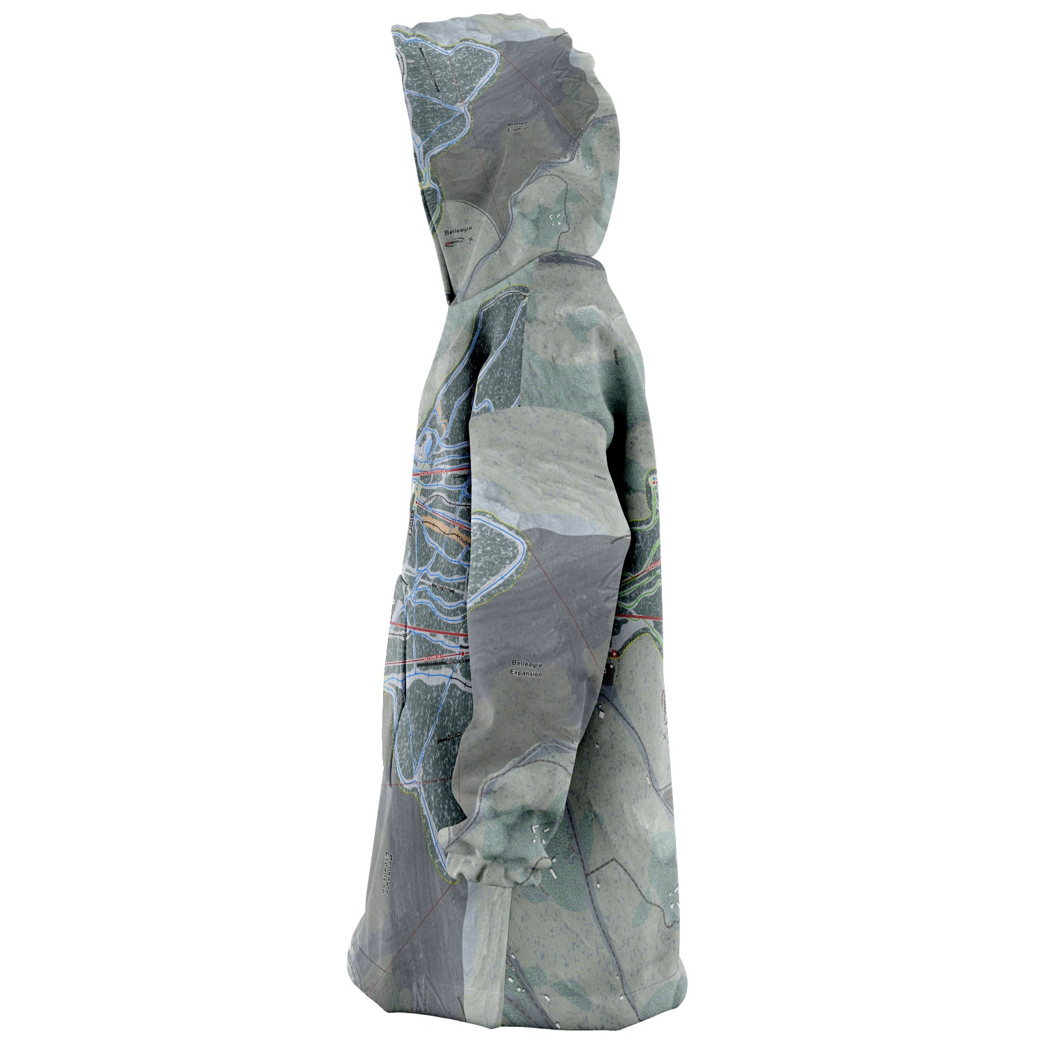 Belleayre, New York Ski Trail Map - Snug Hoodie