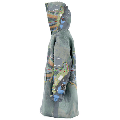 Crotched Mountain, New Hampshire Ski Trail Map - Snug Hoodie - Powderaddicts