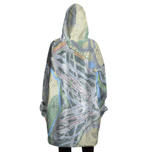 Big Snow BlackJack, Michigan Ski Trail Map Snug Hoodie - Powderaddicts