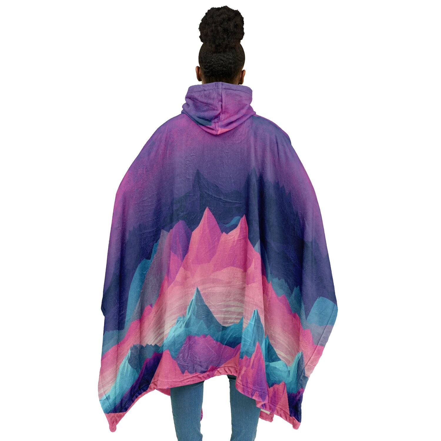 Towering Mountain, Flannel Blanket Poncho