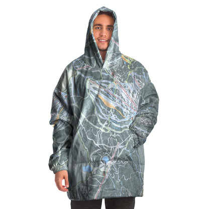 Silver Star, British Columbia Ski Trail Map Snug Hoodie