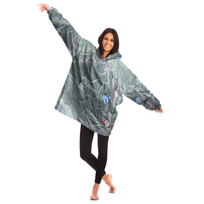 Middlebury Snow Bowl, Vermont Ski Trail Map - Snug Hoodie
