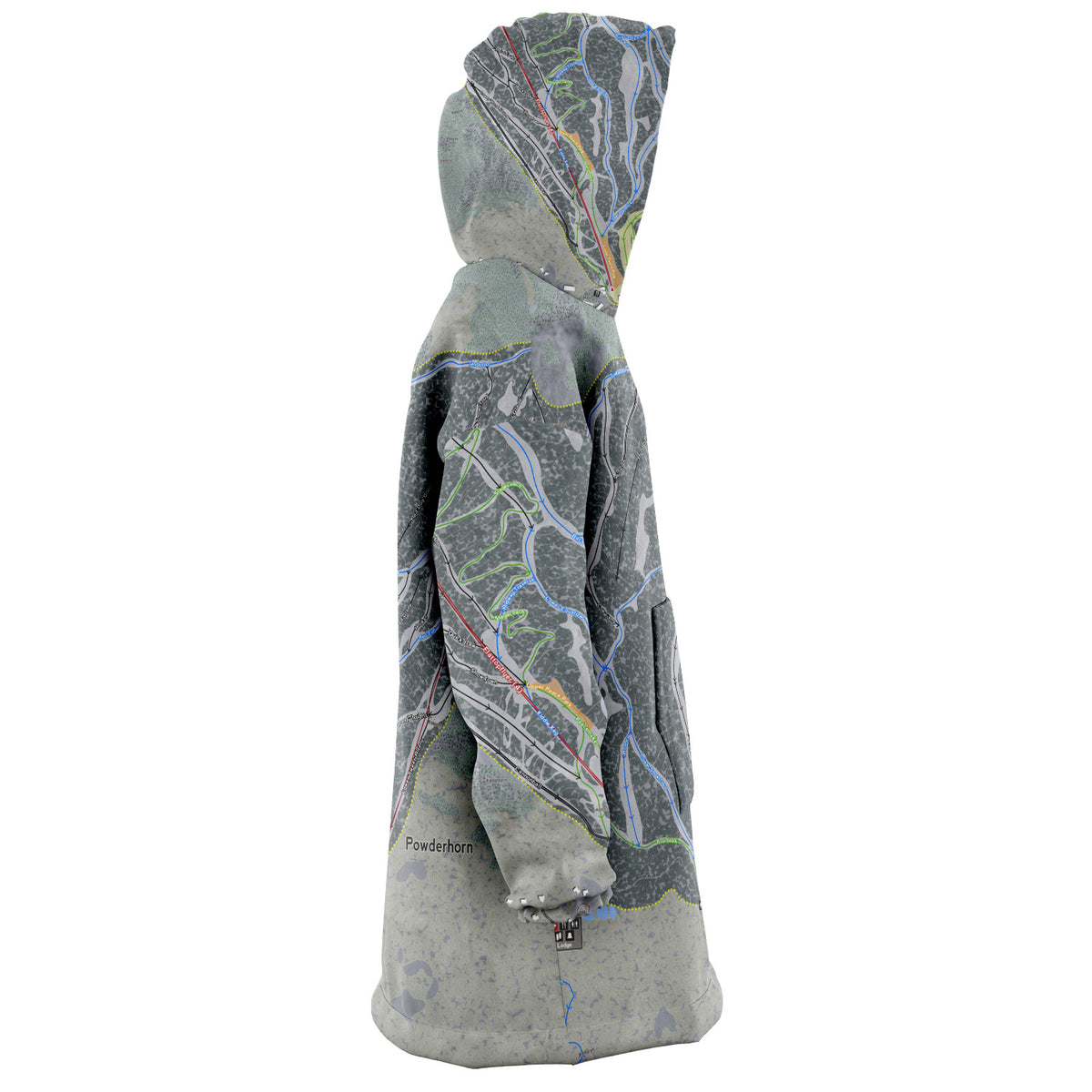 Powderhorn, Colorado Ski Trail Map - Snug Hoodie