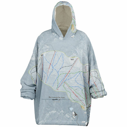 Ben Lomond Ski Resort, Australia Ski Trail Map - Snug Hoodie - Powderaddicts