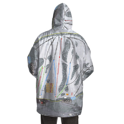 Soda Springs, California Ski Trail Map - Snug Hoodie - Powderaddicts