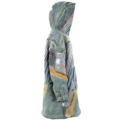 Hermon Mountain, Maine Ski Trail Map - Snug Hoodie - Powderaddicts