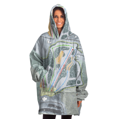 Boyce Park, Pennsylvania Ski Trail Map Snug Hoodie - Powderaddicts