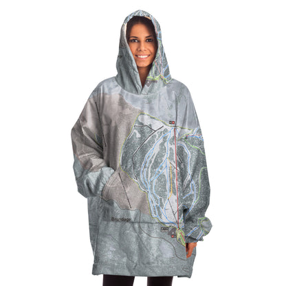 Brundage Mountain, Idaho Ski Trail Map - Snug Hoodie