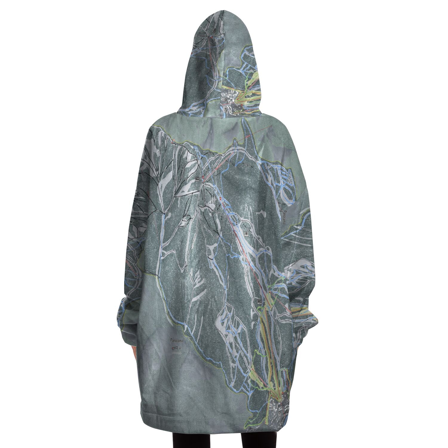 Panorama, British Columbia Ski Trail Map - Snug Hoodie - Powderaddicts