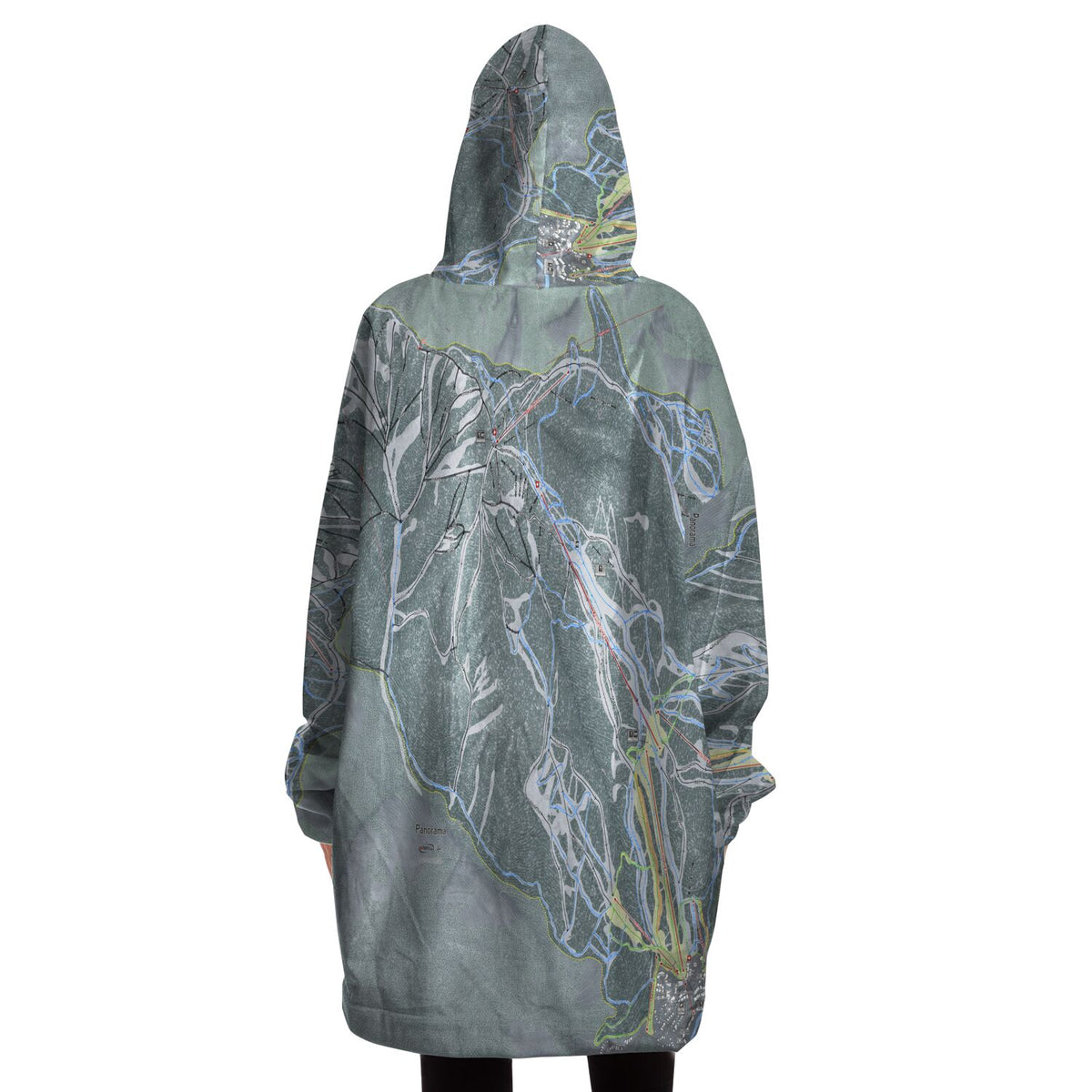 Panorama, British Columbia Ski Trail Map - Snug Hoodie