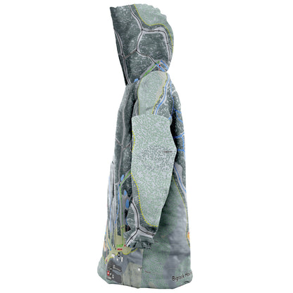 Bigrock Mountain, Maine Ski Trail Map - Snug Hoodie