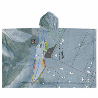 Leavenworth Ski Hill, Washington Ski Resort Map Flannel Blanket Poncho