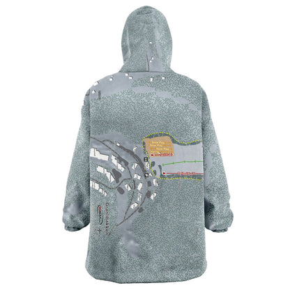 Granlibakken, California Ski Trail Map - Snug Hoodie - Powderaddicts