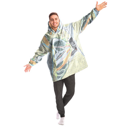 Paoli Peaks, Indiana Ski Trail Map - Snug Hoodie - Powderaddicts