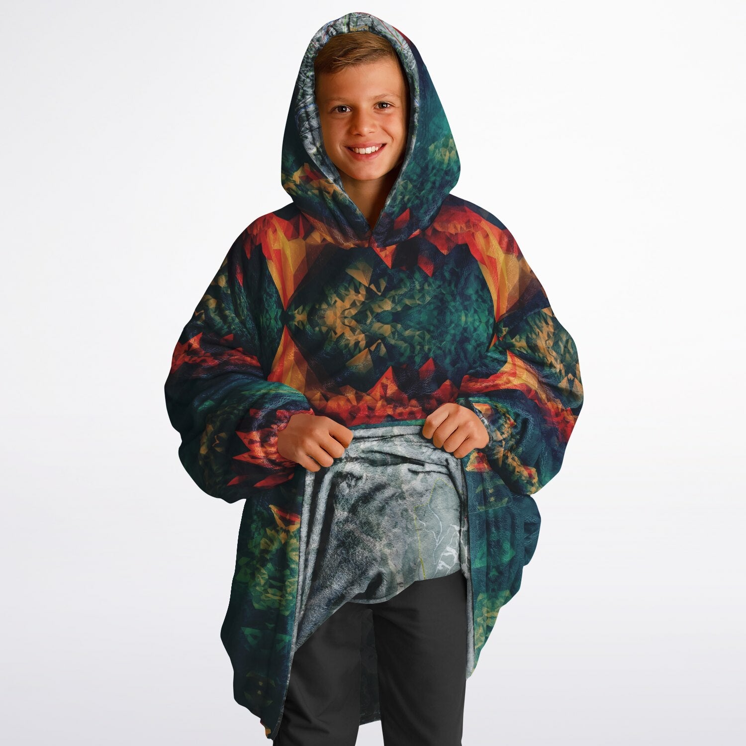 Powder Mountain, Utah Ski Resort Map Youth Reversible Snug Hoodie