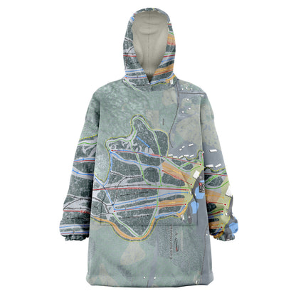 Crotched Mountain, New Hampshire Ski Trail Map - Snug Hoodie - Powderaddicts