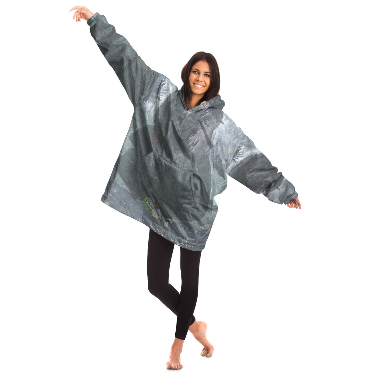 Kendall Mountain, Colorado Ski Trail Map - Snug Hoodie