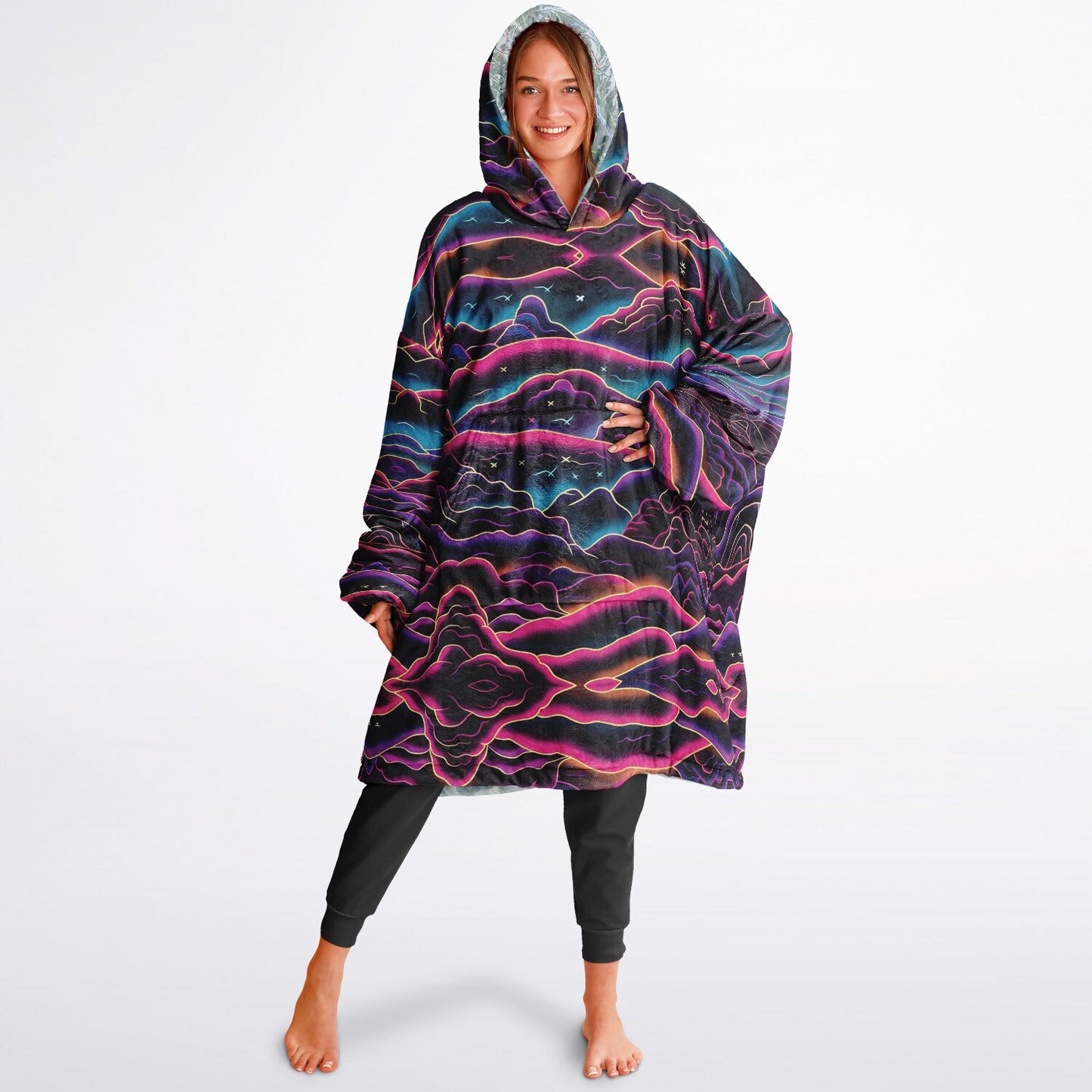 Powder Mountain, Utah Ski Resort Map Reversible Snug Hoodie