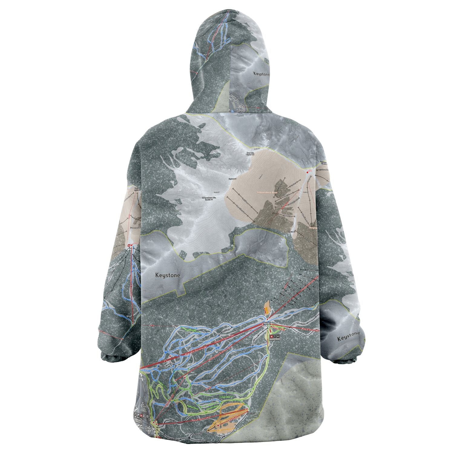 Keystone, Colorado Ski Trail Map - Snug Hoodie