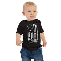 US Ski Flag - 250 Year Anniversary of America - Baby Jersey Short Sleeve Tee