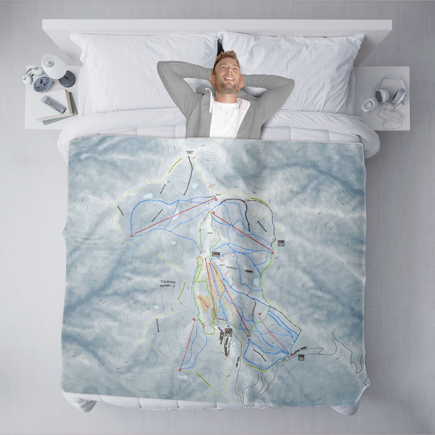 Cardrona, New Zealand Ski Resort Map XL Blanket