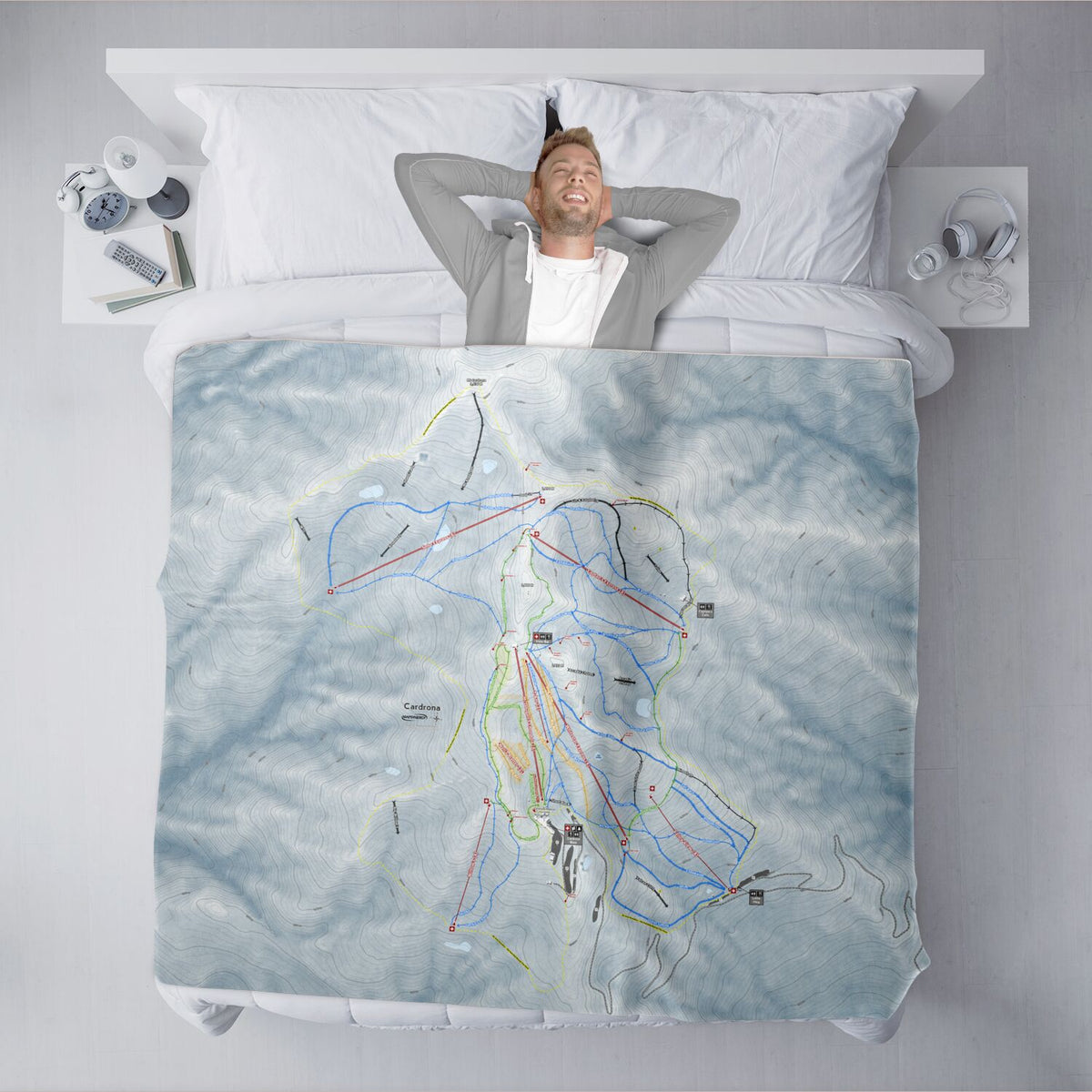 Cardrona, New Zealand Ski Resort Map XL Blanket