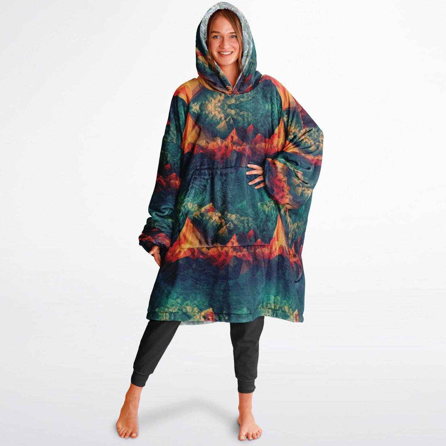 Powder Mountain, Utah Ski Resort Map Reversible Snug Hoodie