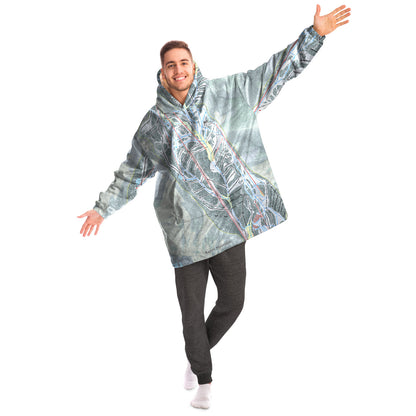 Aspen Mountain, Colorado Ski Trail Map Snug Hoodie - Powderaddicts